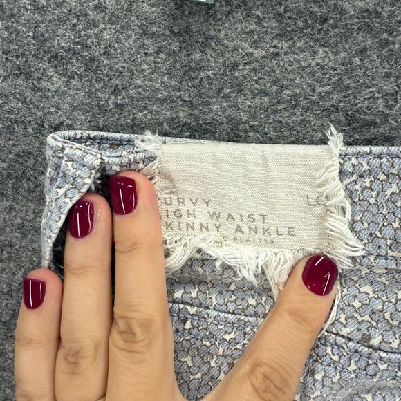 Loft Jeans Women 6 Gray Denim Light Wash Skinny Ankle Mid Rise Curvy Pockets - Picture 6 of 11